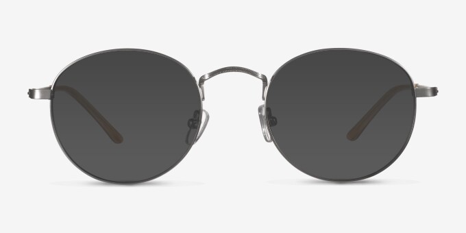Cupertino Silver MetalEyeglass Frames from EyeBuyDirect, with Tinted Lenses