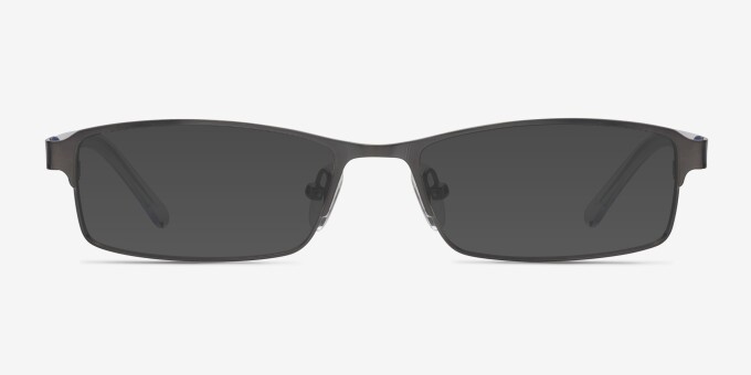 Olsen Gunmetal MetalEyeglass Frames from EyeBuyDirect, with Tinted Lenses