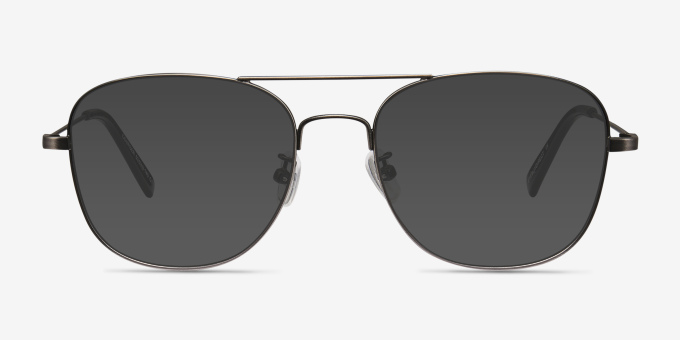 Courser Gunmetal MetalEyeglass Frames from EyeBuyDirect, with Tinted Lenses