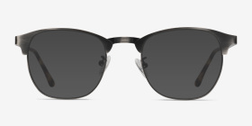 Ferrous Gunmetal Métal Montures de lunettes de vue d'EyeBuyDirect, with Tinted Lenses