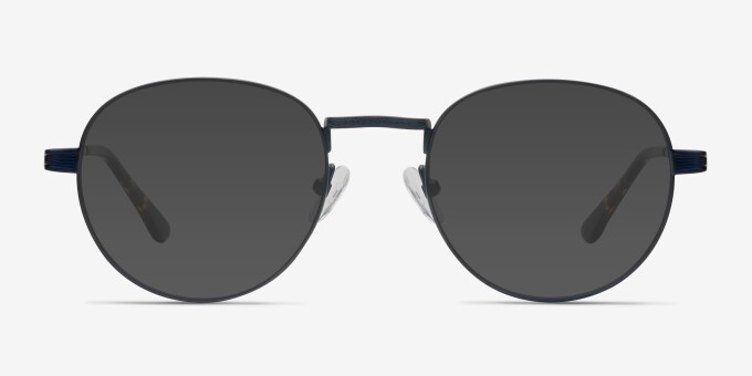 Belleville Navy MetalEyeglass Frames from EyeBuyDirect, with Tinted Lenses