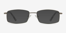 Tab Gunmetal Métal Montures de lunettes de vue d'EyeBuyDirect, with Tinted Lenses