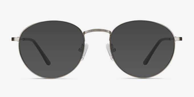 Epilogue Silver MetalEyeglass Frames from EyeBuyDirect, with Tinted Lenses