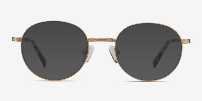Ledger Golden MetalEyeglass Frames from EyeBuyDirect, with Tinted Lenses