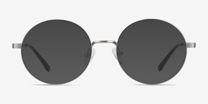 Inscription Argenté MétalMontures de lunettes de vue d'EyeBuyDirect, Avec des Verres Teintés