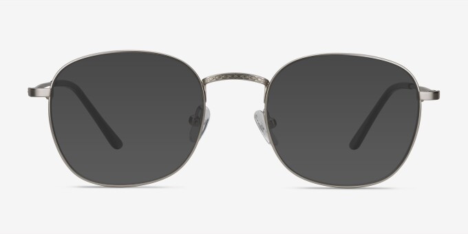 Suspense Silver MetalEyeglass Frames from EyeBuyDirect, with Tinted Lenses