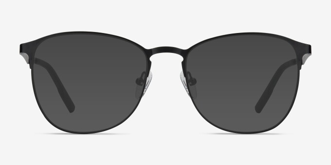 Ember Matte Black MetalEyeglass Frames from EyeBuyDirect, with Tinted Lenses