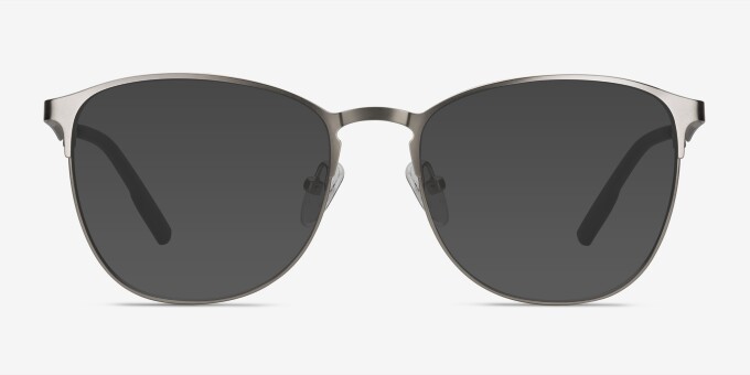 Ember Silver MetalEyeglass Frames from EyeBuyDirect, with Tinted Lenses