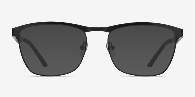 Foundry Black MetalEyeglass Frames from EyeBuyDirect, with Tinted Lenses