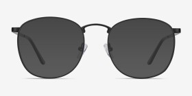 St Michel Black Metal Eyeglass Frames from EyeBuyDirect, with Tinted Lenses