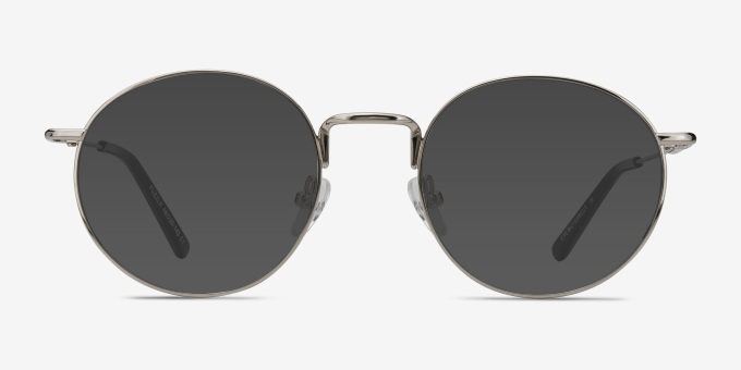 Puzzle Silver MetalEyeglass Frames from EyeBuyDirect, with Tinted Lenses