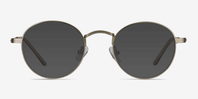 Cupertino Silver MetalEyeglass Frames from EyeBuyDirect, with Tinted Lenses