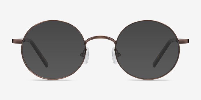 Socrates Brown Tortoise MetalEyeglass Frames from EyeBuyDirect, with Tinted Lenses
