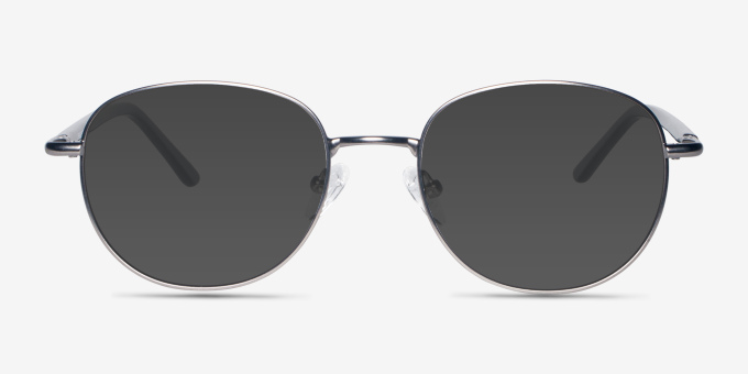 Pensieve Gunmetal MetalEyeglass Frames from EyeBuyDirect, with Tinted Lenses
