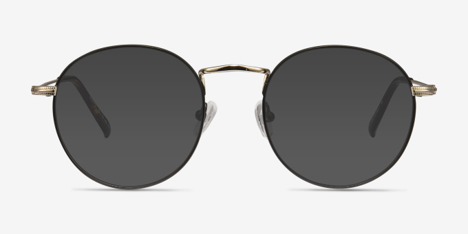 Wistful Black MetalEyeglass Frames from EyeBuyDirect, with Tinted Lenses