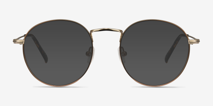 Wistful Coffee MetalEyeglass Frames from EyeBuyDirect, with Tinted Lenses