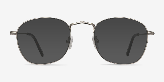 Sonder Silver MetalEyeglass Frames from EyeBuyDirect, with Tinted Lenses