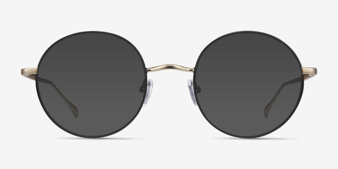Synapse Black MetalEyeglass Frames from EyeBuyDirect, with Tinted Lenses