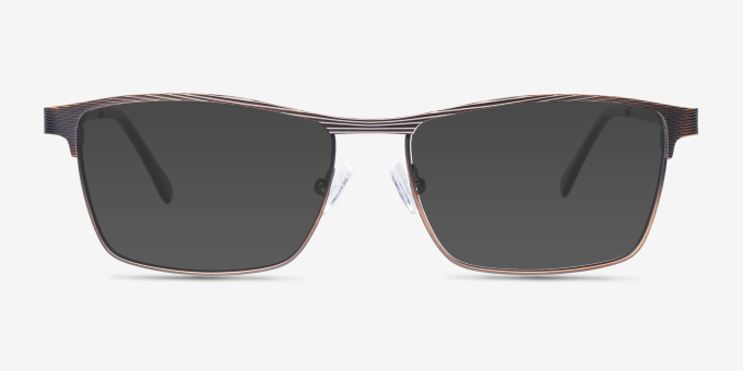 Caliber Brown MetalEyeglass Frames from EyeBuyDirect, with Tinted Lenses