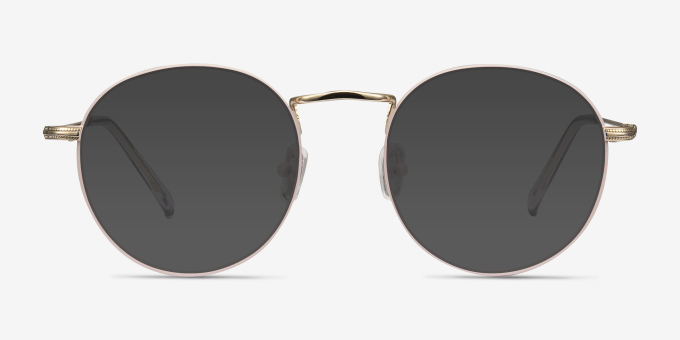 Wistful Matte Pink MetalEyeglass Frames from EyeBuyDirect, with Tinted Lenses