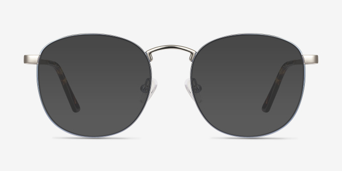 St Michel Frost Blue MetalEyeglass Frames from EyeBuyDirect, with Tinted Lenses