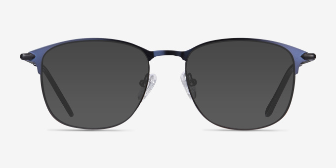 Cella Navy MetalEyeglass Frames from EyeBuyDirect, with Tinted Lenses