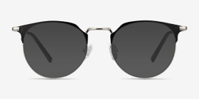 Veronica Round Black Silver Glasses for Women | Eyebuydirect