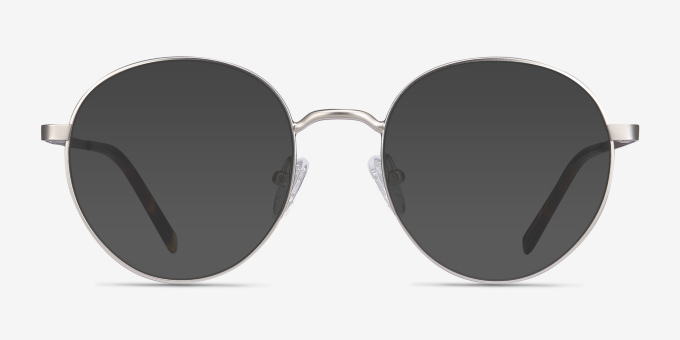 Nomad Silver MetalEyeglass Frames from EyeBuyDirect, with Tinted Lenses
