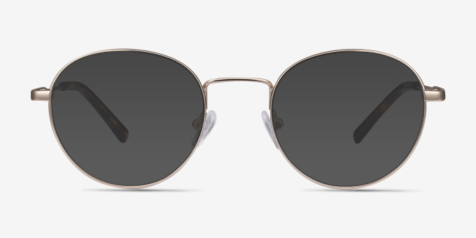 Memento Golden MetalEyeglass Frames from EyeBuyDirect, with Tinted Lenses