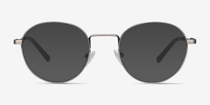 Memento Gunmetal MetalEyeglass Frames from EyeBuyDirect, with Tinted Lenses