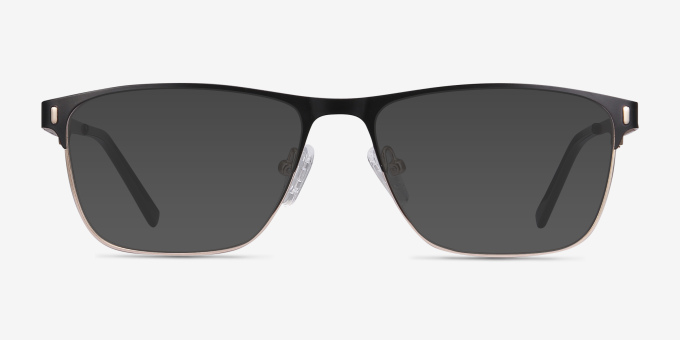 Media Black MetalEyeglass Frames from EyeBuyDirect, with Tinted Lenses