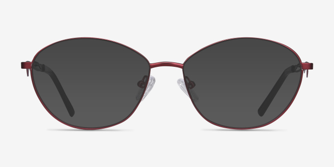 Helix Red MetalEyeglass Frames from EyeBuyDirect, with Tinted Lenses