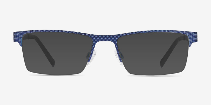 Vine Blue MetalEyeglass Frames from EyeBuyDirect, with Tinted Lenses