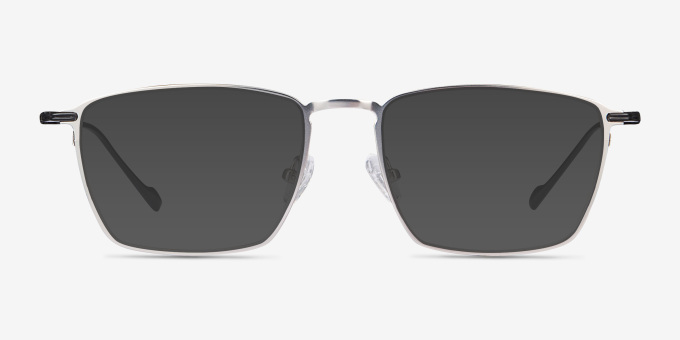 Wind Silver MetalEyeglass Frames from EyeBuyDirect, with Tinted Lenses