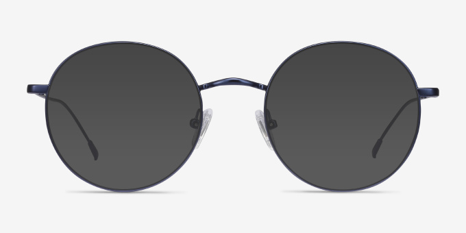 Dapper Navy MetalEyeglass Frames from EyeBuyDirect, with Tinted Lenses