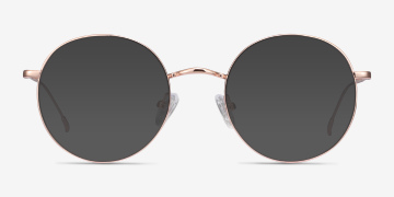 Dapper Round Rose Gold Full Rim Eyeglasses | Eyebuydirect Canada