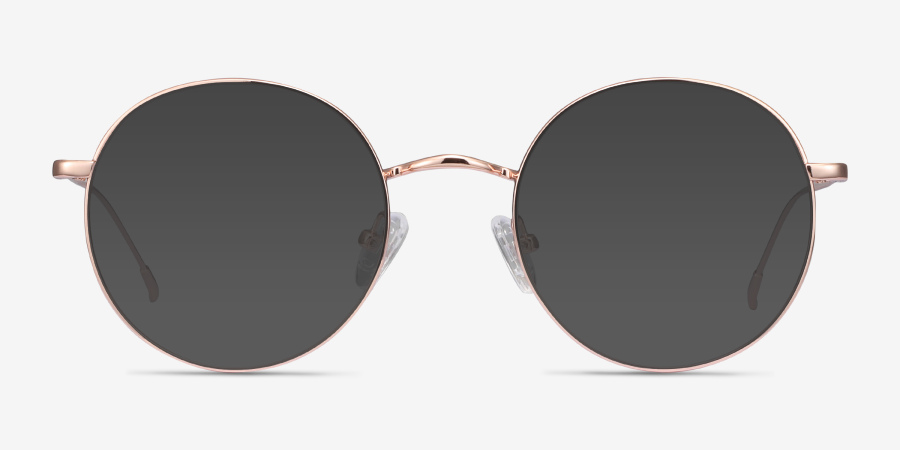 Dapper Round Rose Gold Full Rim Eyeglasses | Eyebuydirect