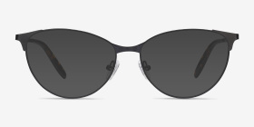 Sisi Noir Métal Montures de lunettes de vue d'EyeBuyDirect, with Tinted Lenses