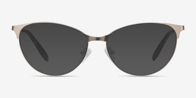 Sisi Rose Gold MetalEyeglass Frames from EyeBuyDirect, with Tinted Lenses