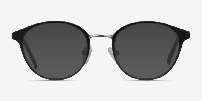 Broadway Black MetalEyeglass Frames from EyeBuyDirect, with Tinted Lenses