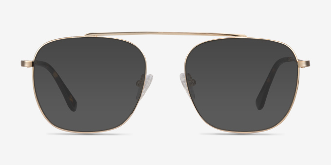 Moxie Golden MetalEyeglass Frames from EyeBuyDirect, with Tinted Lenses