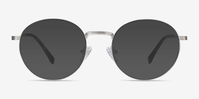 Bistro Silver MetalEyeglass Frames from EyeBuyDirect, with Tinted Lenses