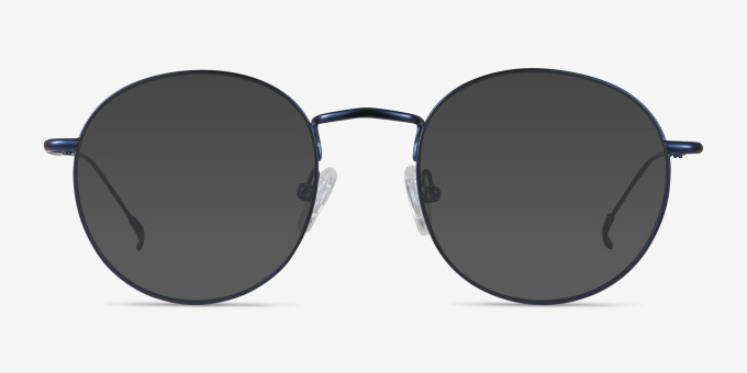 Novel Navy MetalEyeglass Frames from EyeBuyDirect, with Tinted Lenses
