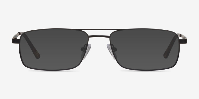 Maverick Black MetalEyeglass Frames from EyeBuyDirect, with Tinted Lenses