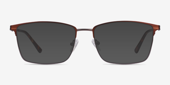 Castle Coffee MetalEyeglass Frames from EyeBuyDirect, with Tinted Lenses