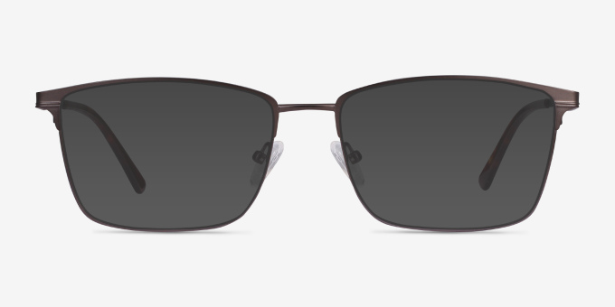Castle Gunmetal MetalEyeglass Frames from EyeBuyDirect, with Tinted Lenses