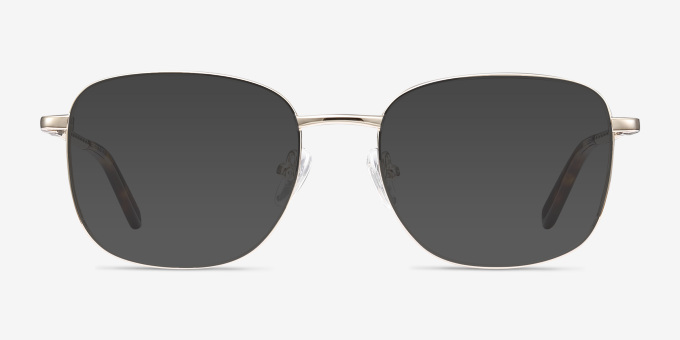 Aspect Doré MétalMontures de lunettes de vue d'EyeBuyDirect, Avec des Verres Teintés