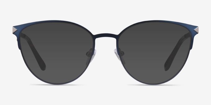 Nadia Blue MetalEyeglass Frames from EyeBuyDirect, with Tinted Lenses