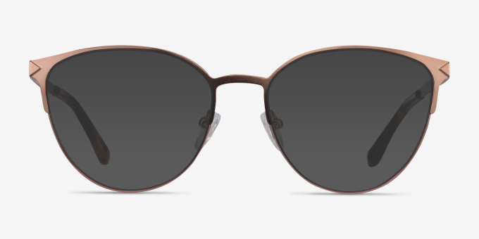 Nadia Rose Gold MetalEyeglass Frames from EyeBuyDirect, with Tinted Lenses