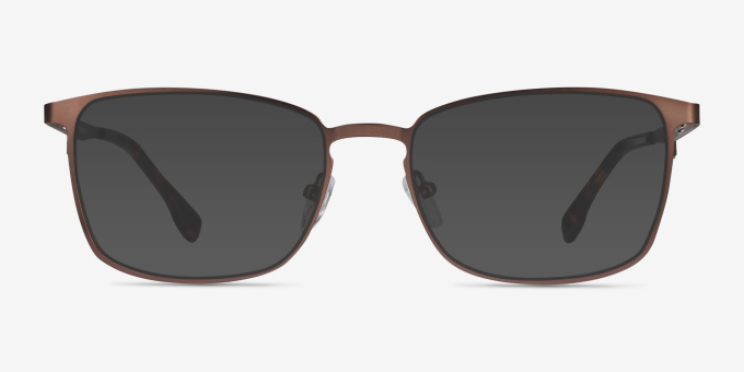 Dakota Brown MetalEyeglass Frames from EyeBuyDirect, with Tinted Lenses